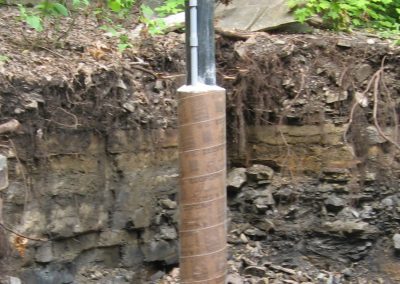 Newly drilled well- properly cased